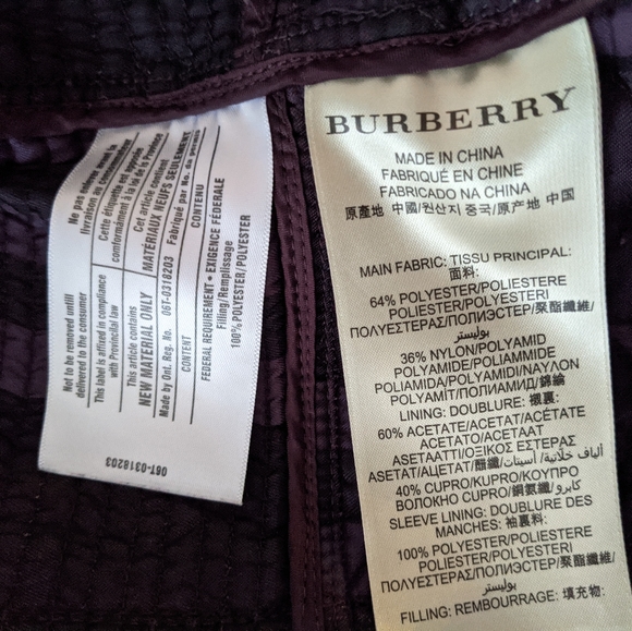 BURBERRY Coat, SM, 4, 36, Purple - Picture 8 of 9